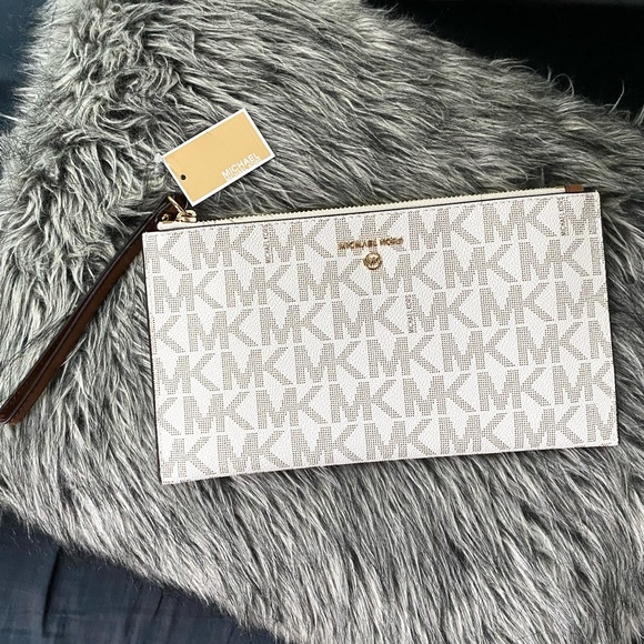 NWT Authentic MK signature monogram logo wristlet - Picture 2 of 6
